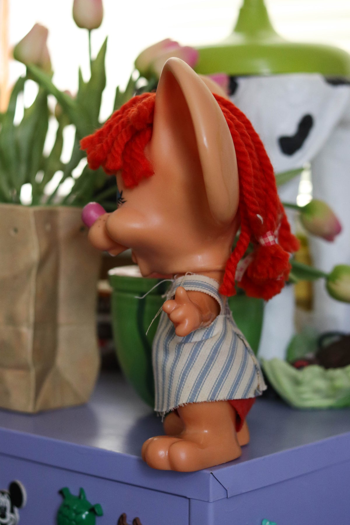 Vintage Roy Des Of Florida Country Girl Mouse Coin Bank