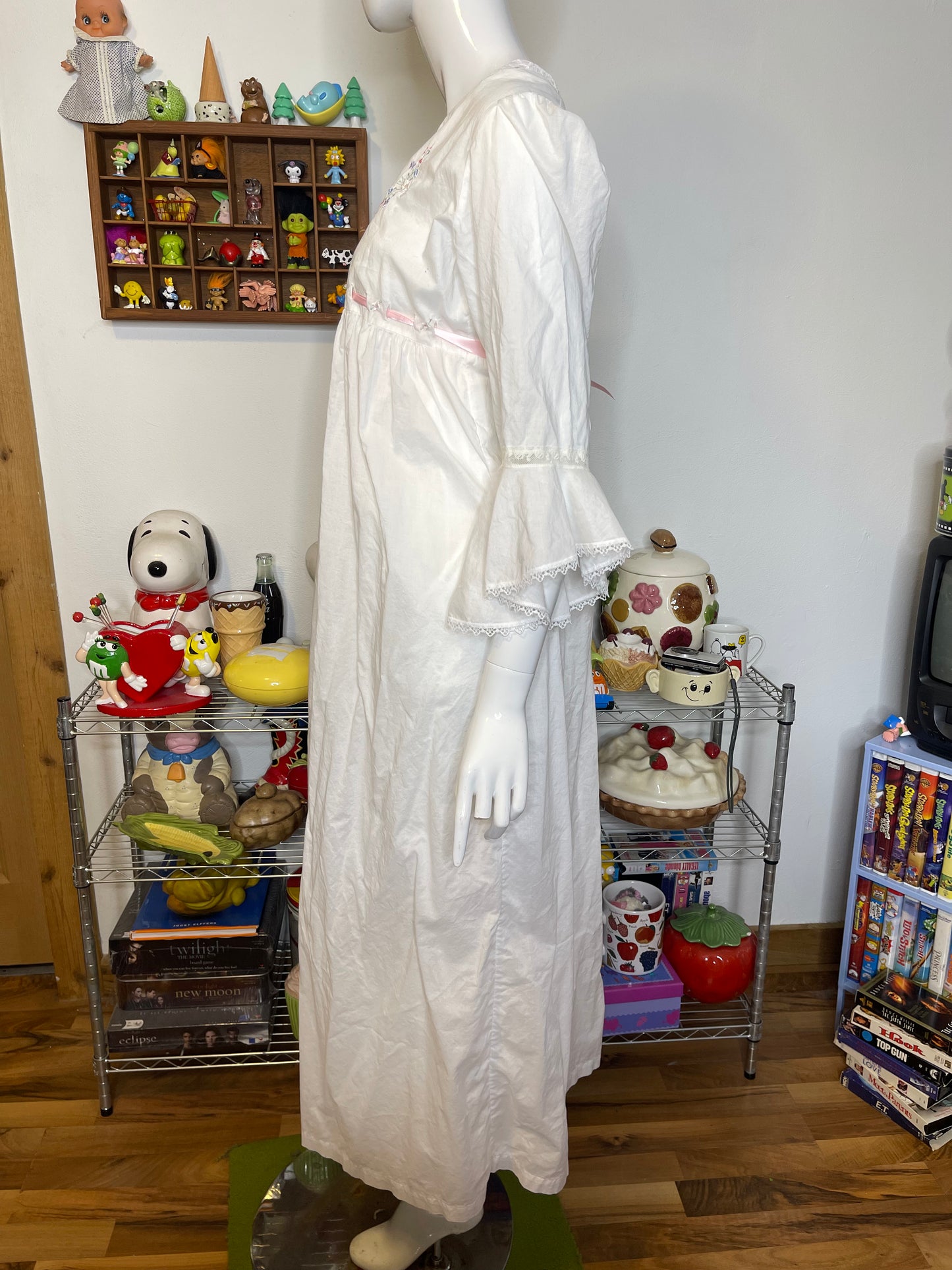 Vintage 90s Dreamy 2pc Nightgown Dress & Robe Set Sz M