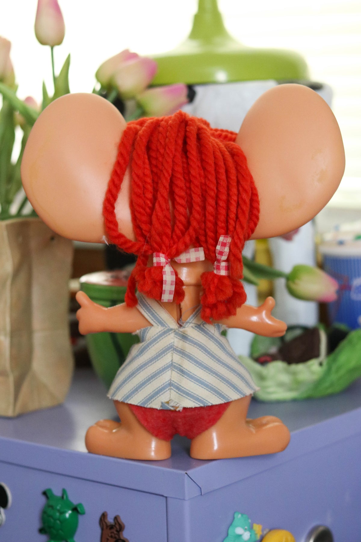 Vintage Roy Des Of Florida Country Girl Mouse Coin Bank