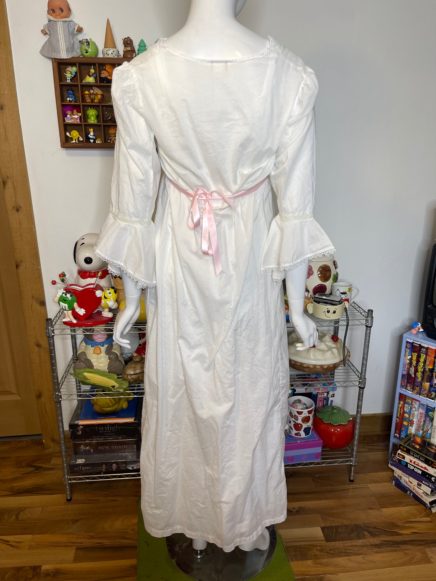 Vintage 90s Dreamy 2pc Nightgown Dress & Robe Set Sz M