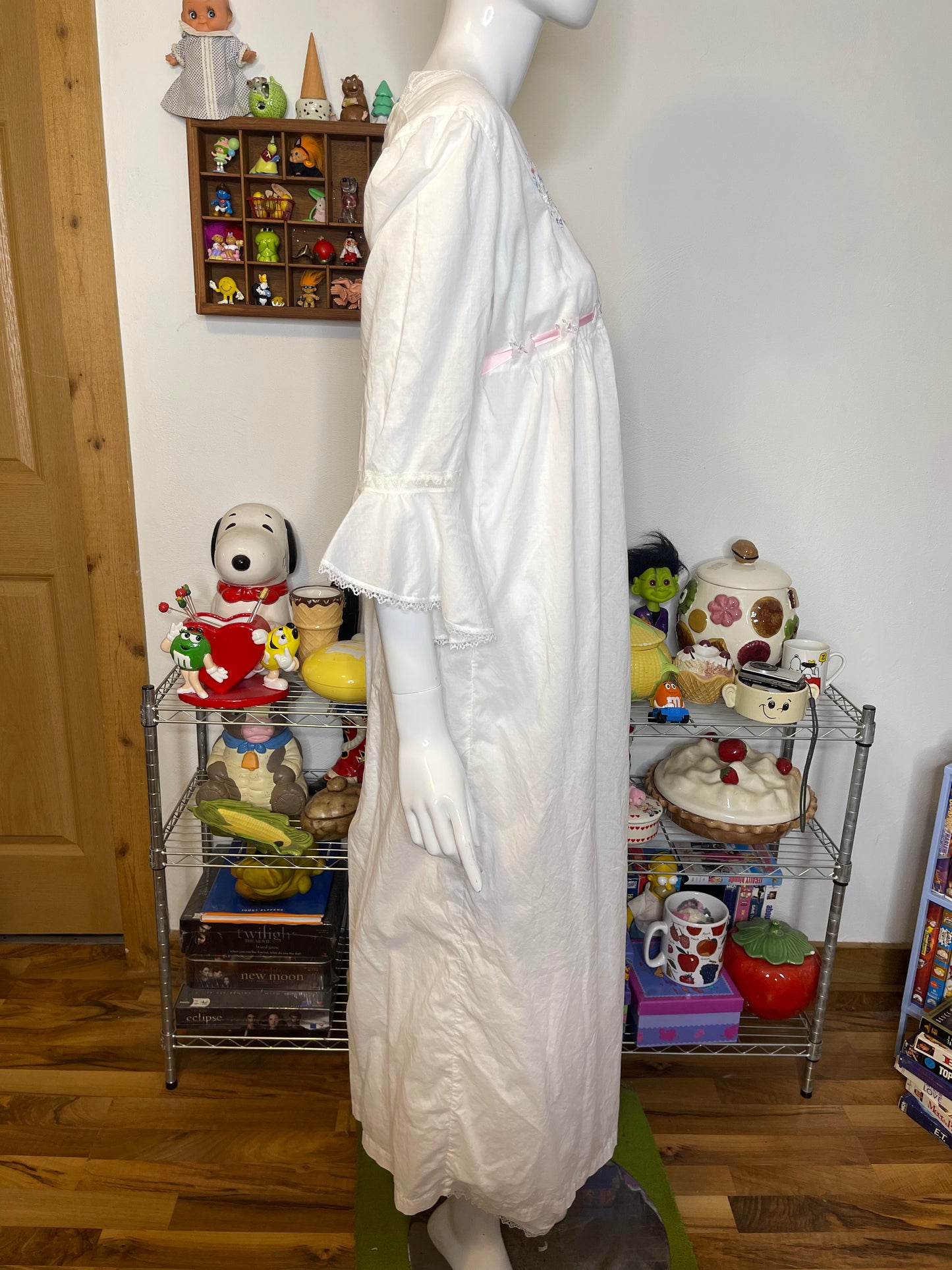 Vintage 90s Dreamy 2pc Nightgown Dress & Robe Set Sz M