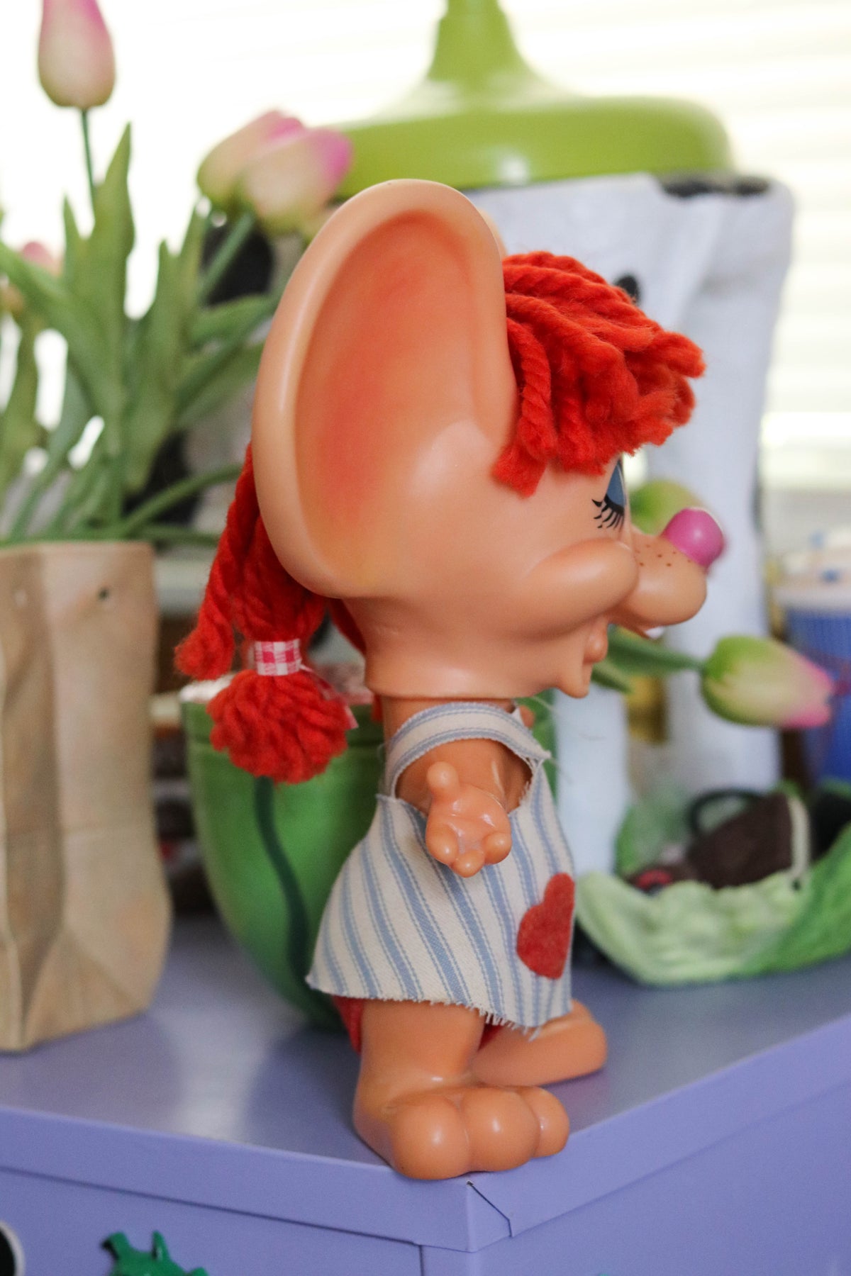 Vintage Roy Des Of Florida Country Girl Mouse Coin Bank
