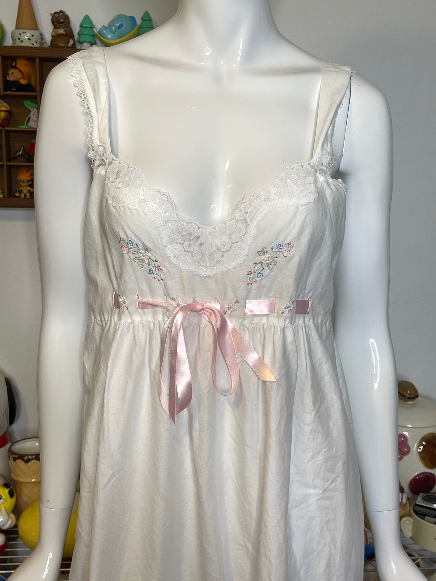 Vintage 90s Dreamy 2pc Nightgown Dress & Robe Set Sz M