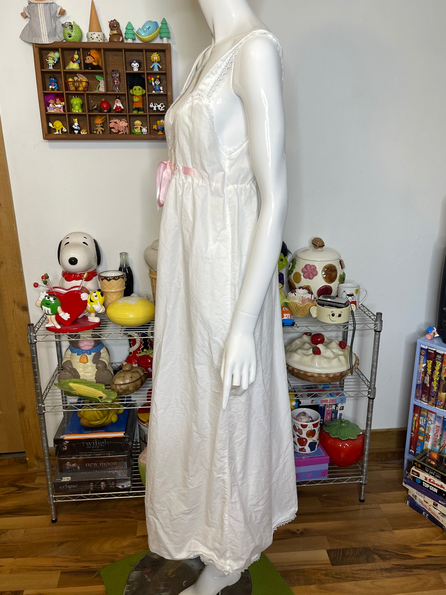 Vintage 90s Dreamy 2pc Nightgown Dress & Robe Set Sz M