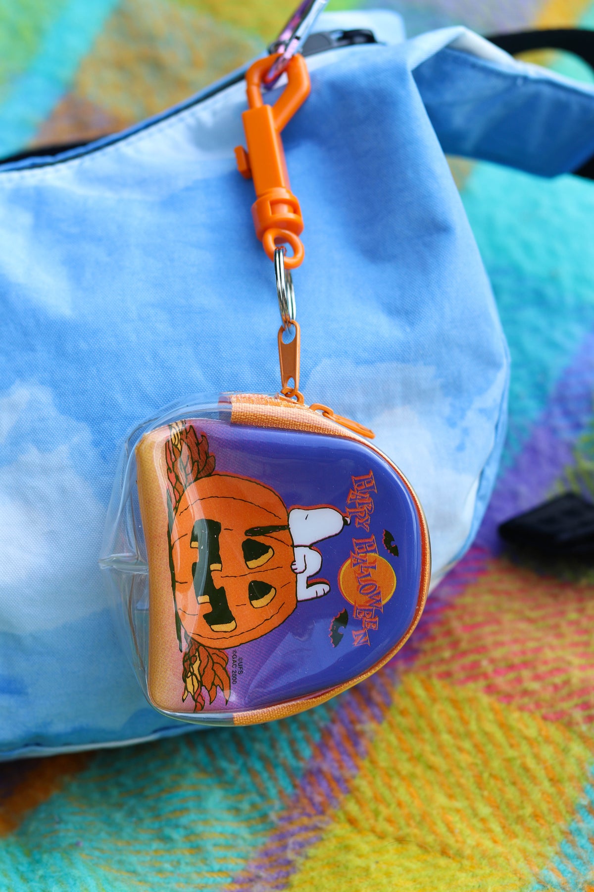 Vintage 2000s Snoopy Happy Halloween Keychain Pouch