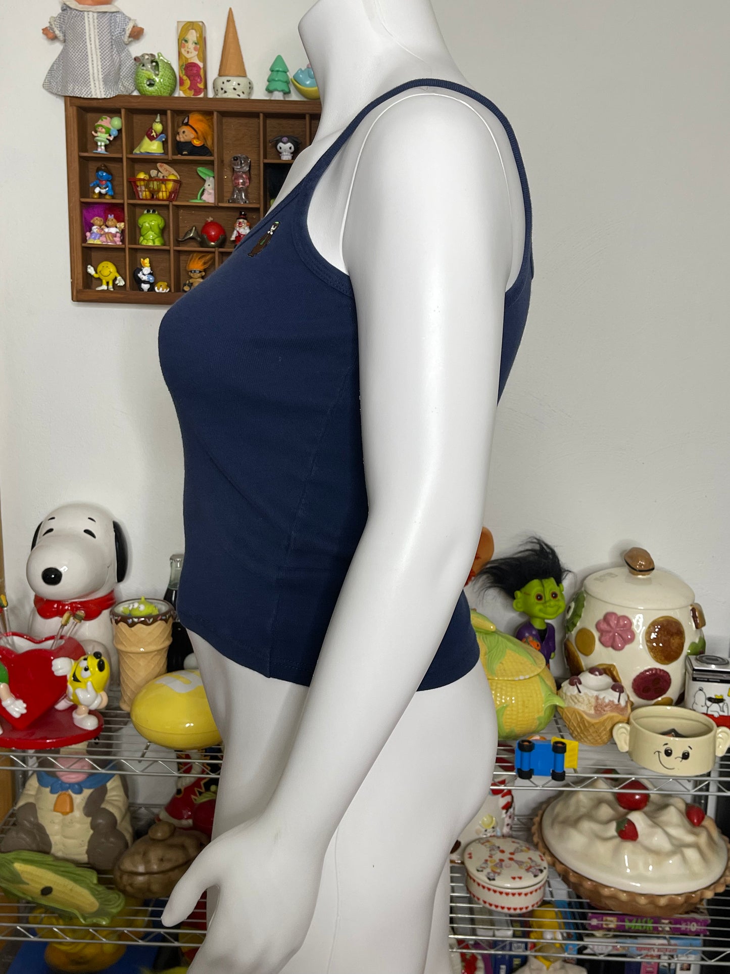 2000s Navy Blue Yogi Bear Embroidered Tank Top Sz L/XL