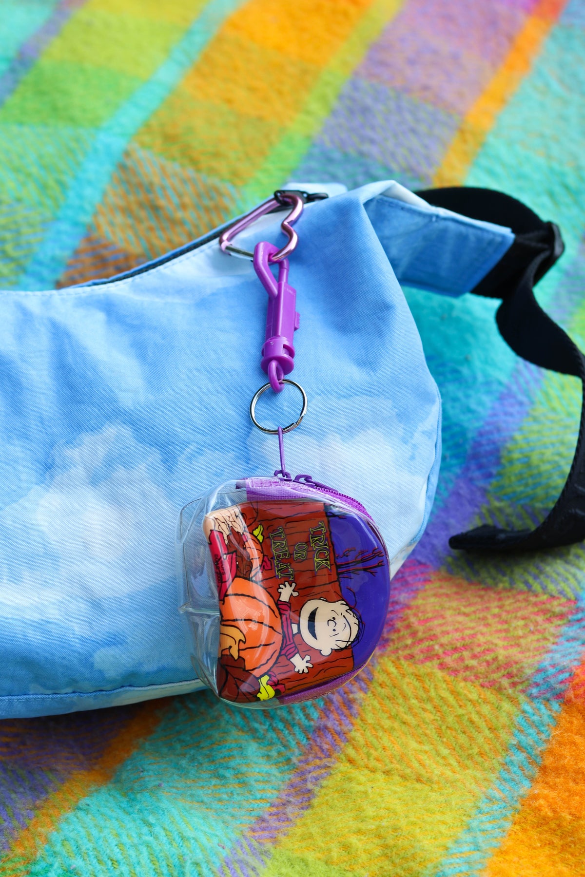 Vintage 2000s Linus Trick Or Treat Halloween Keychain Pouch