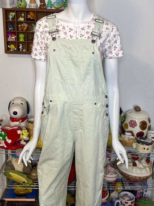 Vintage 90s Light Pastel Green Overalls Sz S