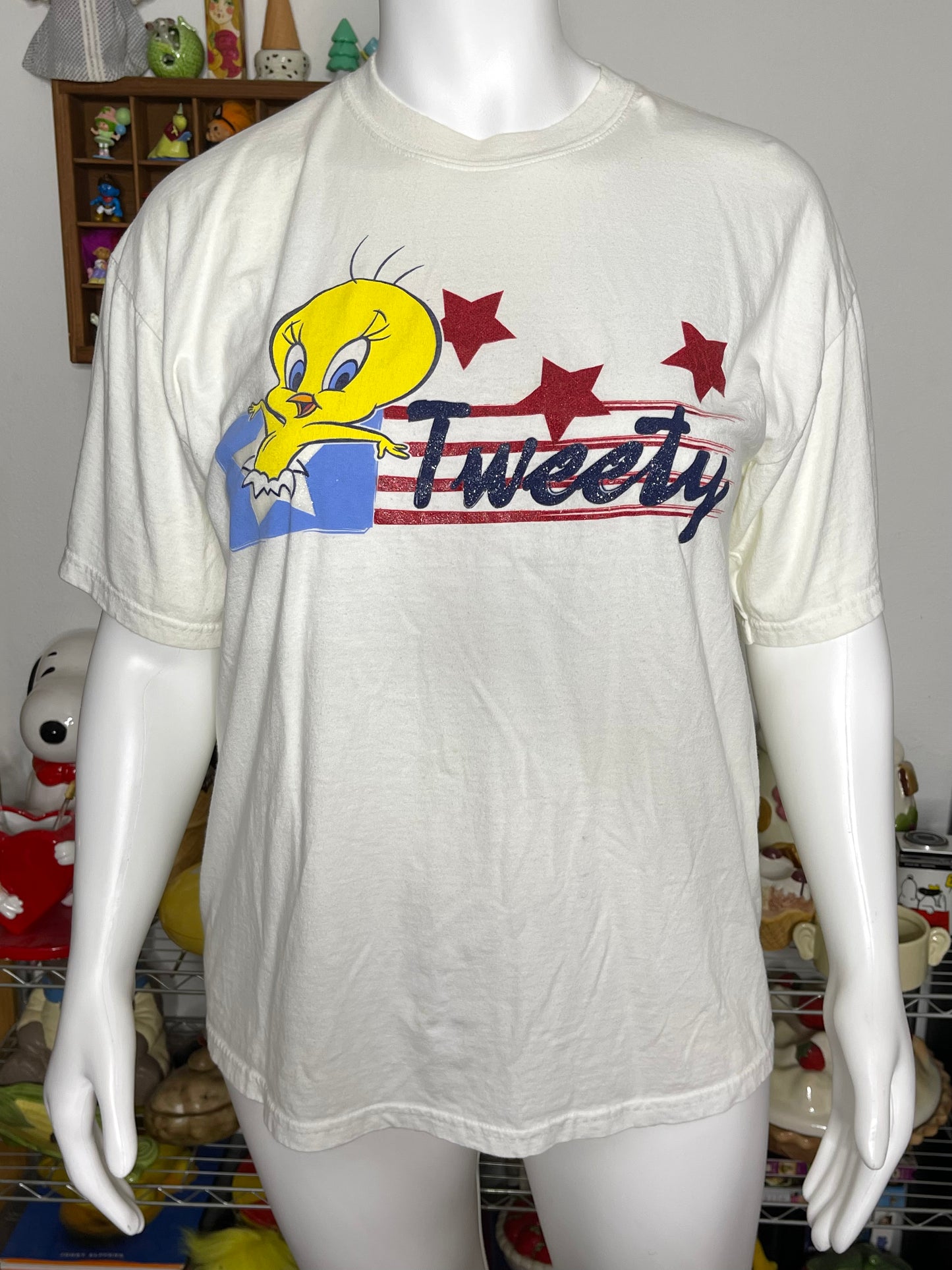 Vintage 2000s Tweety Star Graphic Tee Sz XL