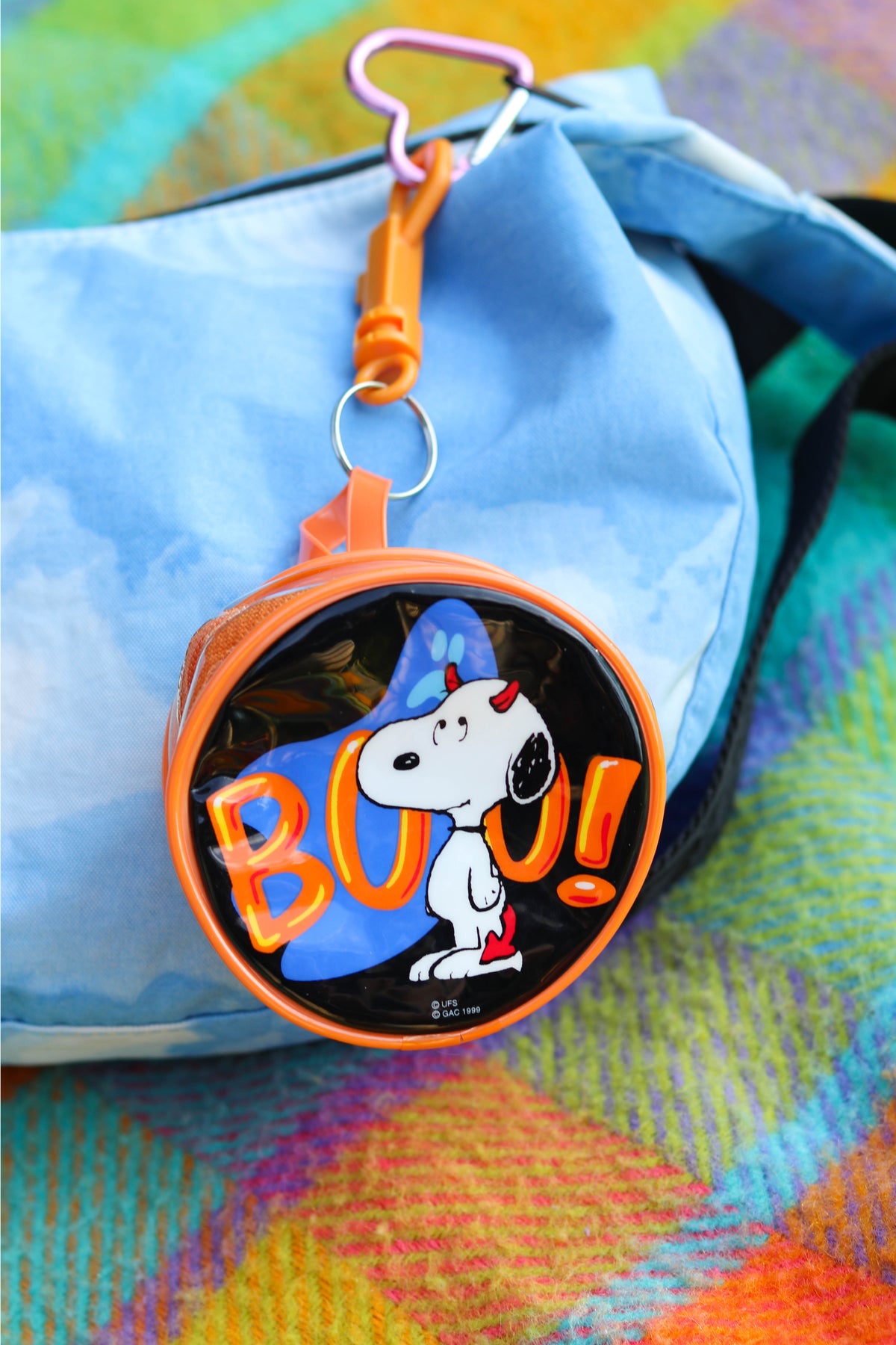 Vintage 2000s Snoopy BOO! Devil Keychain Pouch