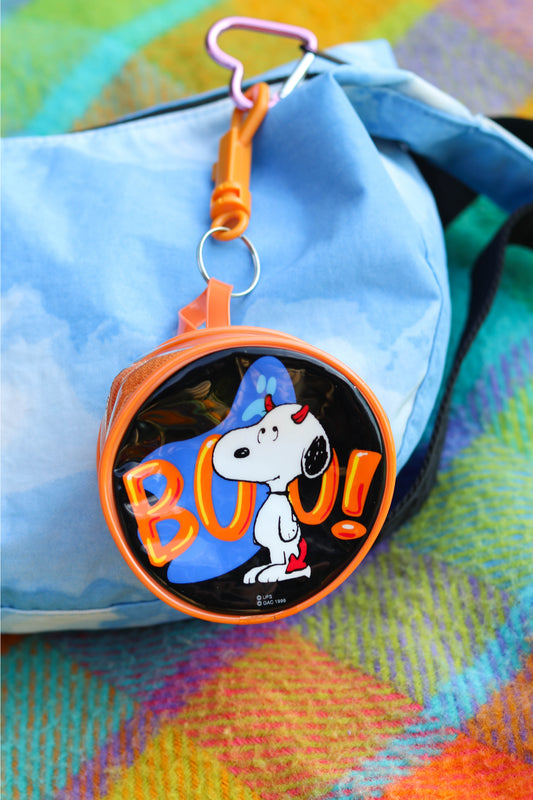 Vintage 2000s Snoopy BOO! Devil Keychain Pouch