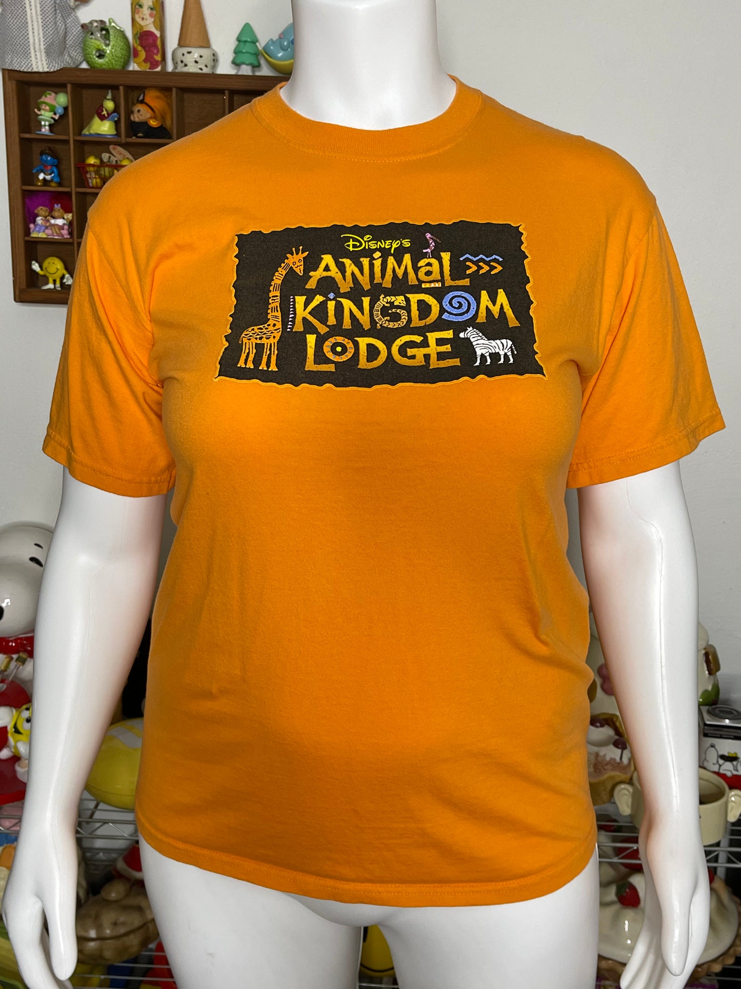 Vintage Orange Animal Kingdom Graphic Tee Sz M