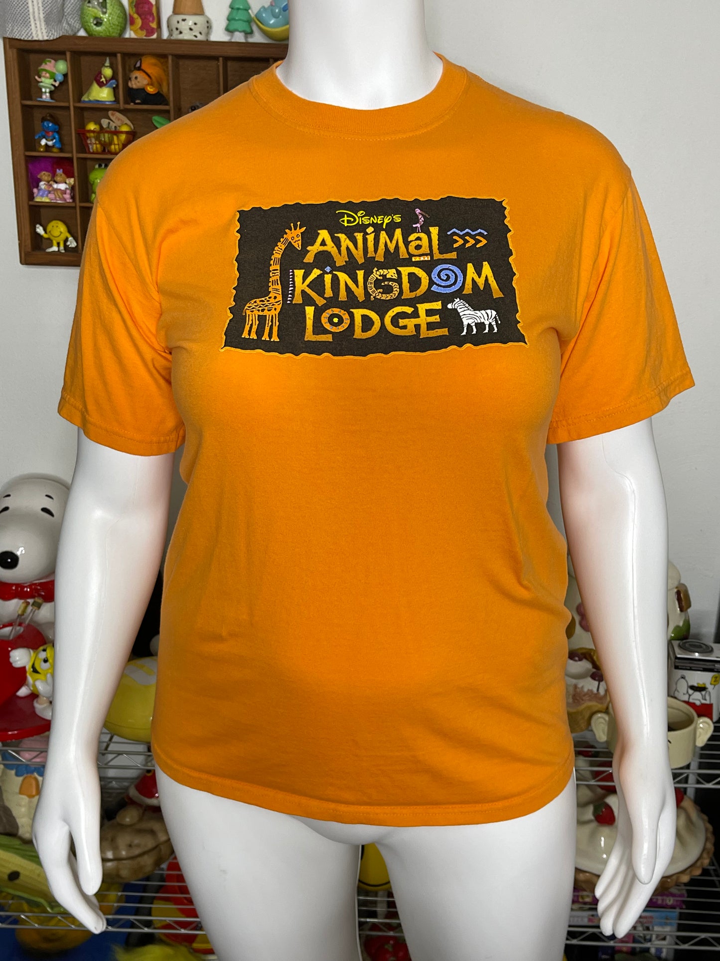 Vintage Orange Animal Kingdom Graphic Tee Sz M