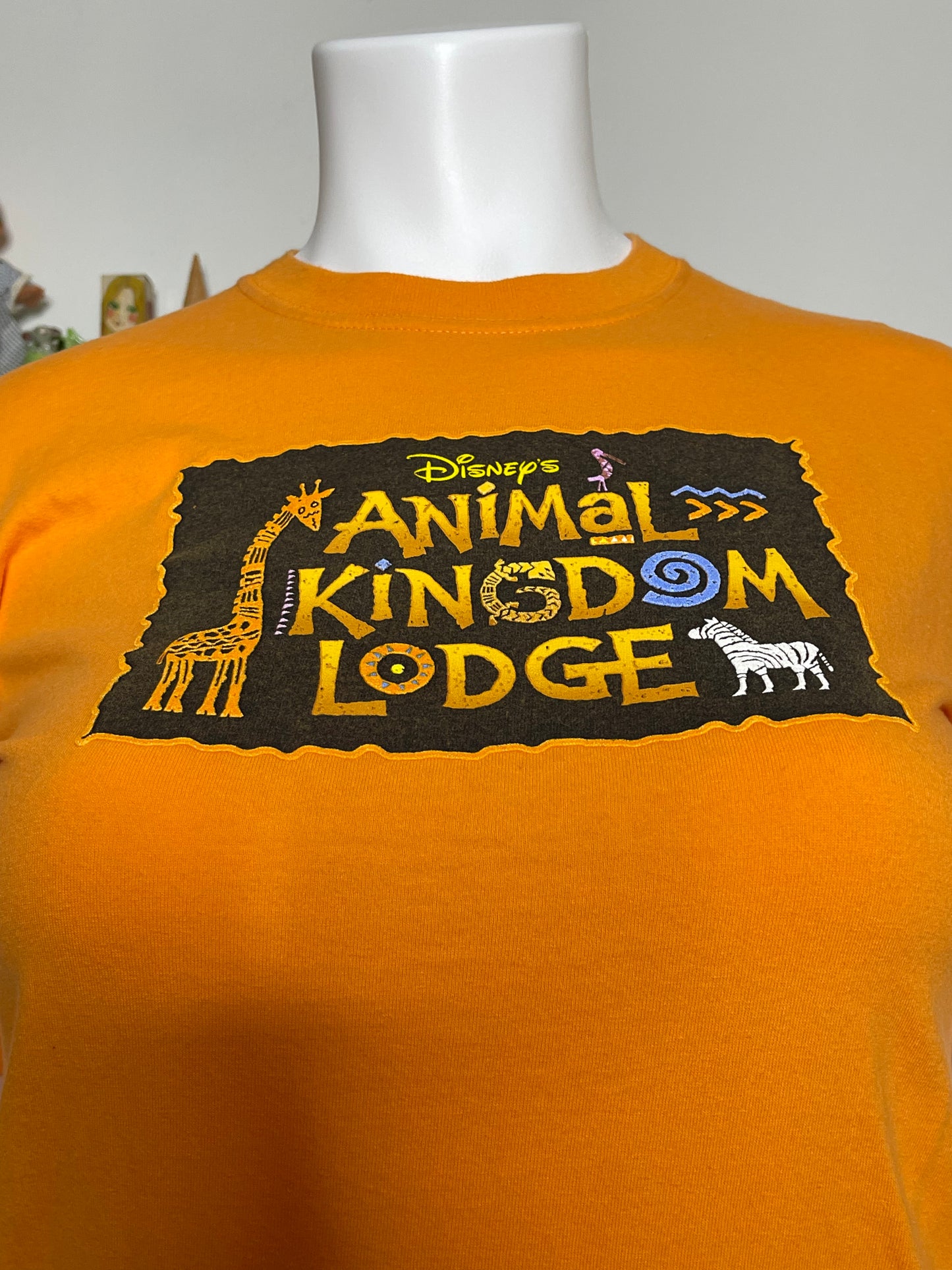 Vintage Orange Animal Kingdom Graphic Tee Sz M