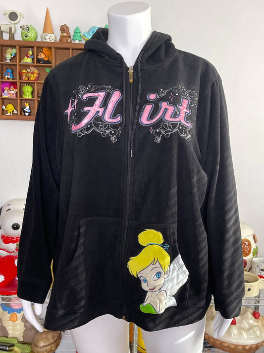 Y2K 2000s Tinker Bell Flirt Fleece Zip-up Hoodie Sz 3x