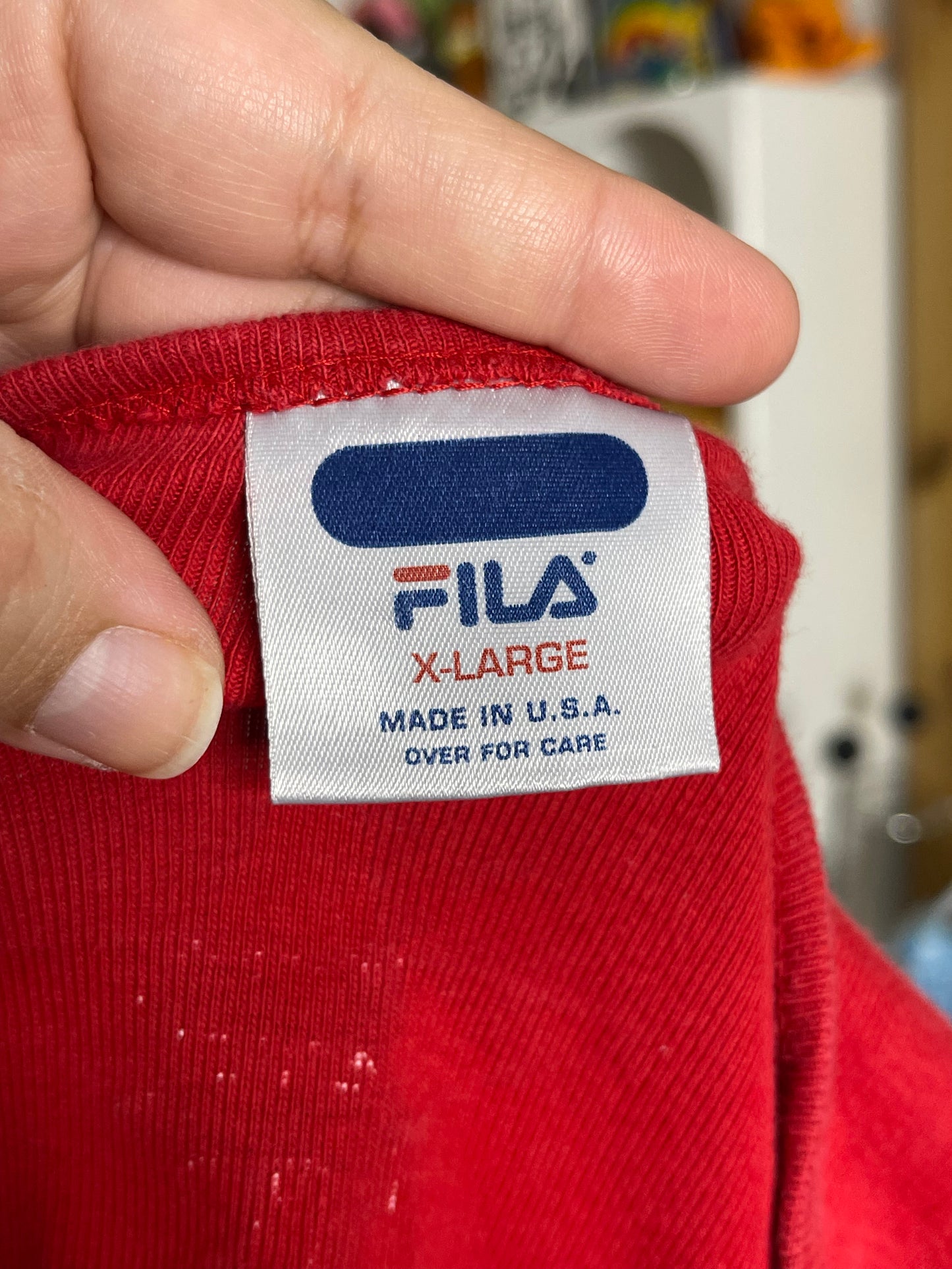 2000s Red Fila Star Graphic Tank Sz XL