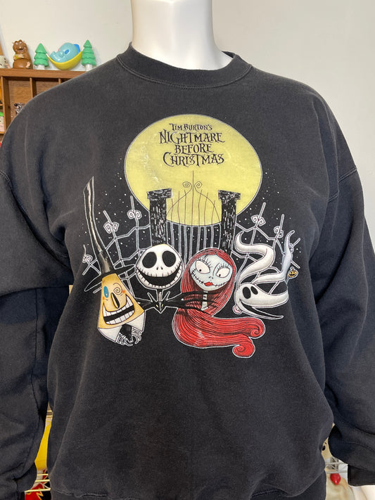 90s Nightmare Before Christmas Graphic Crewneck Sweater XL