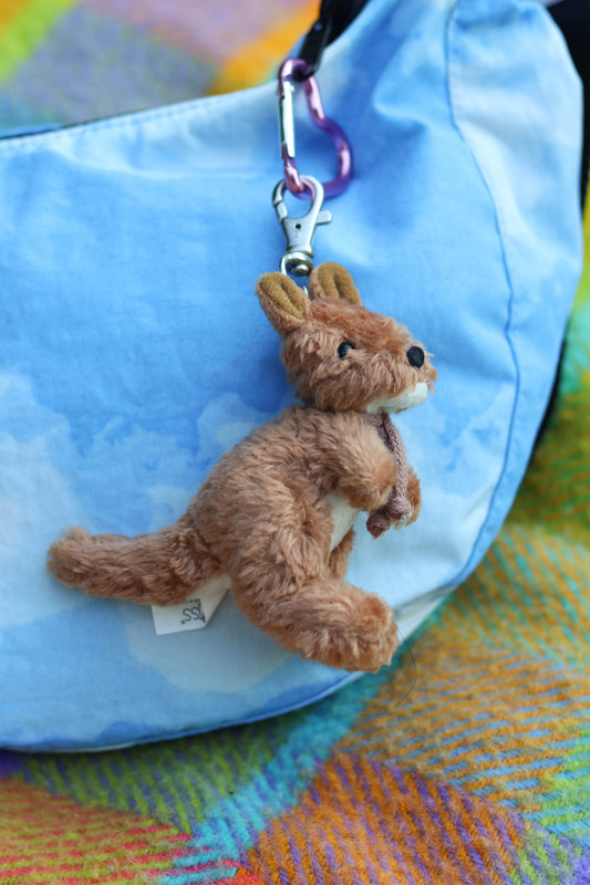 2000s Kangaroo Mini Plush Keychain
