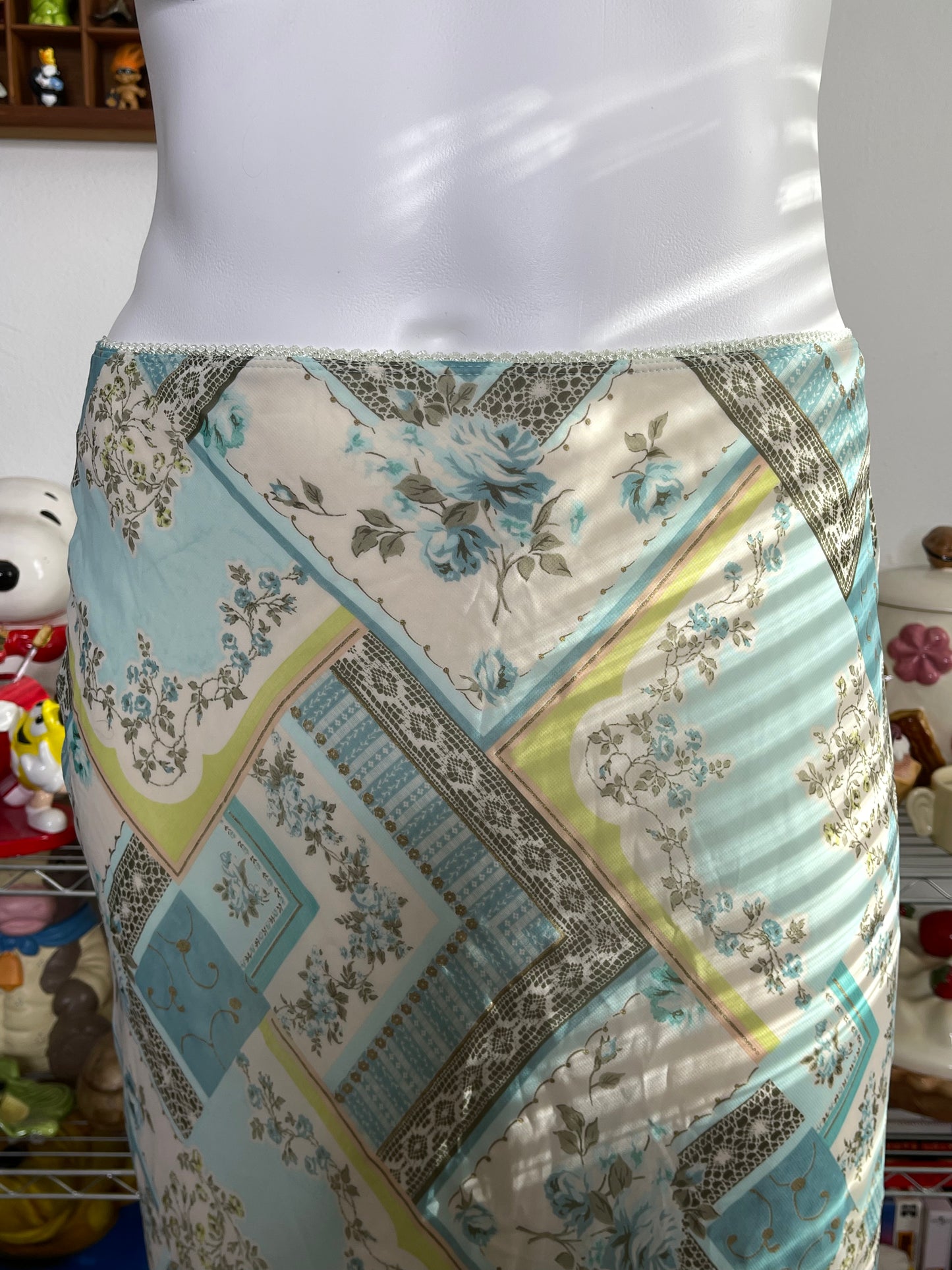 Vintage 2000s Fairy Floral Midi Skirt Sz XL