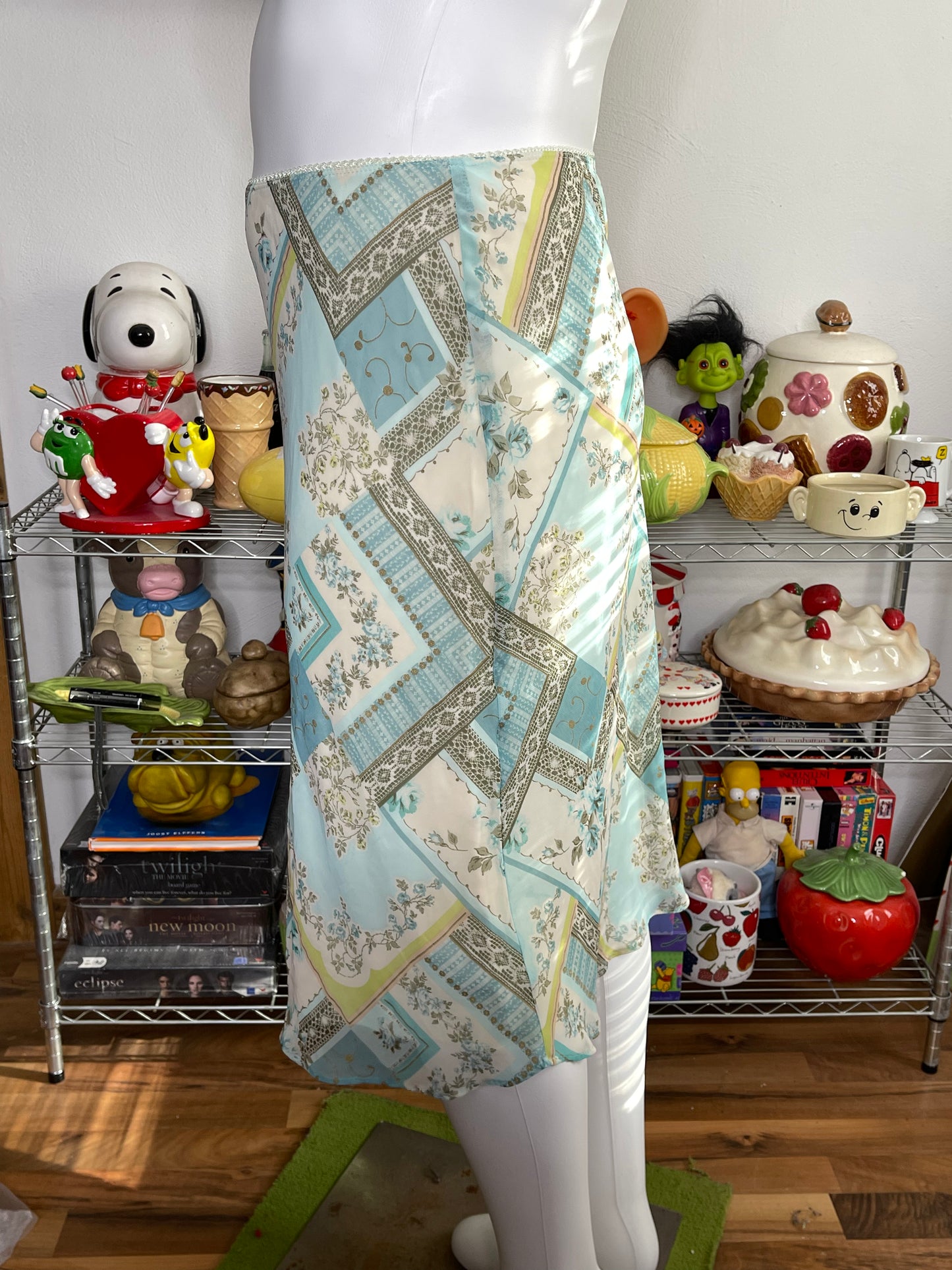 Vintage 2000s Fairy Floral Midi Skirt Sz XL