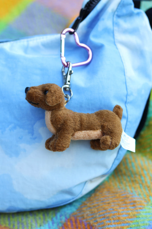 2000s Dachshund Mini Plush Keychain