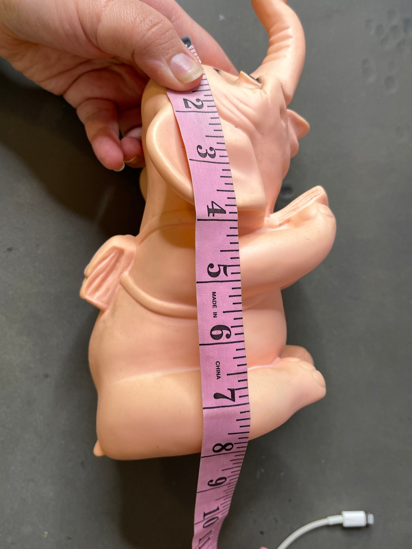 Vintage 1960's Pink Elfi Elephant Squeak Toy