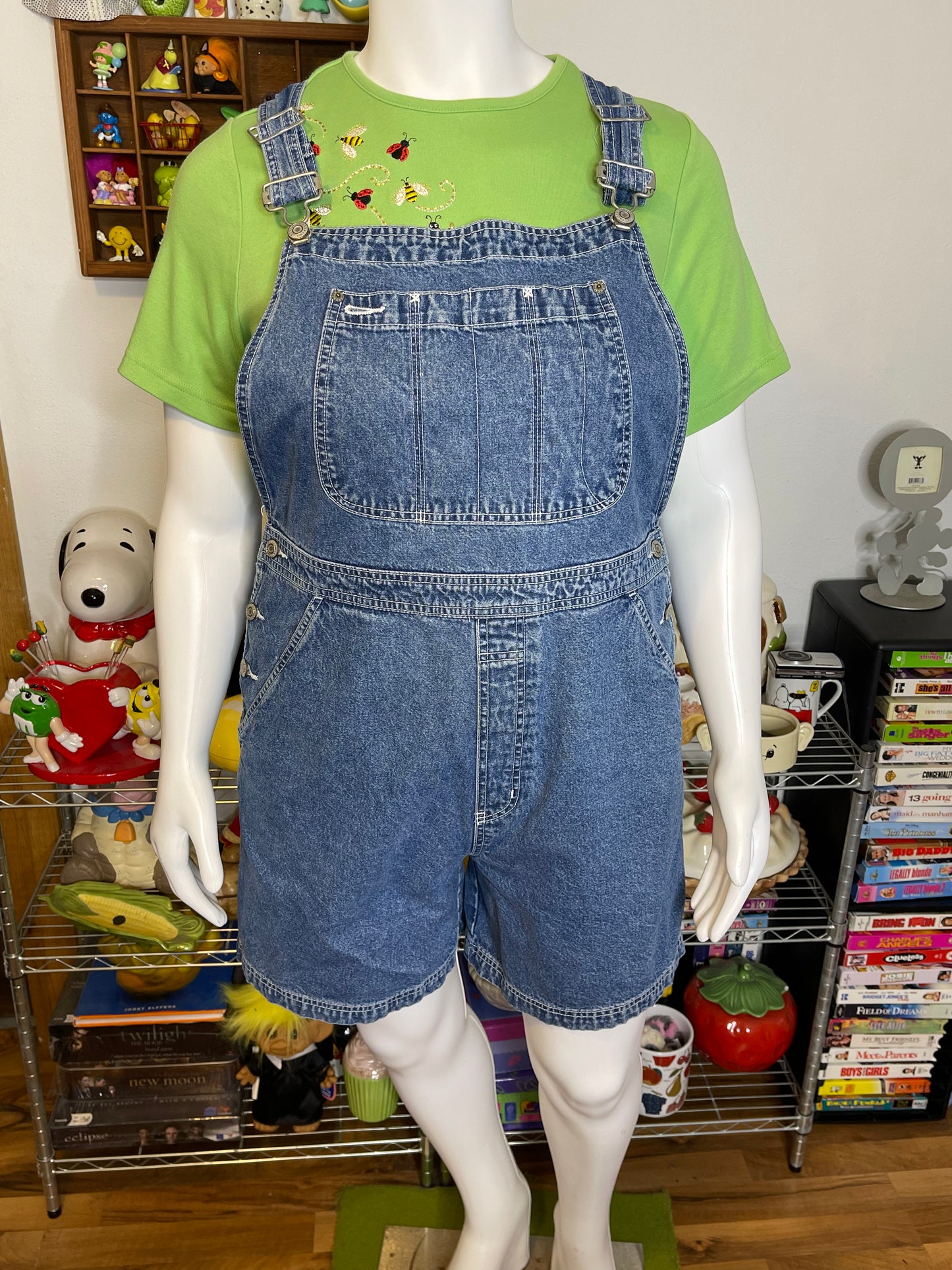 Vintage  2000s Medium Wash Gap Denim Overalls Sz XXL
