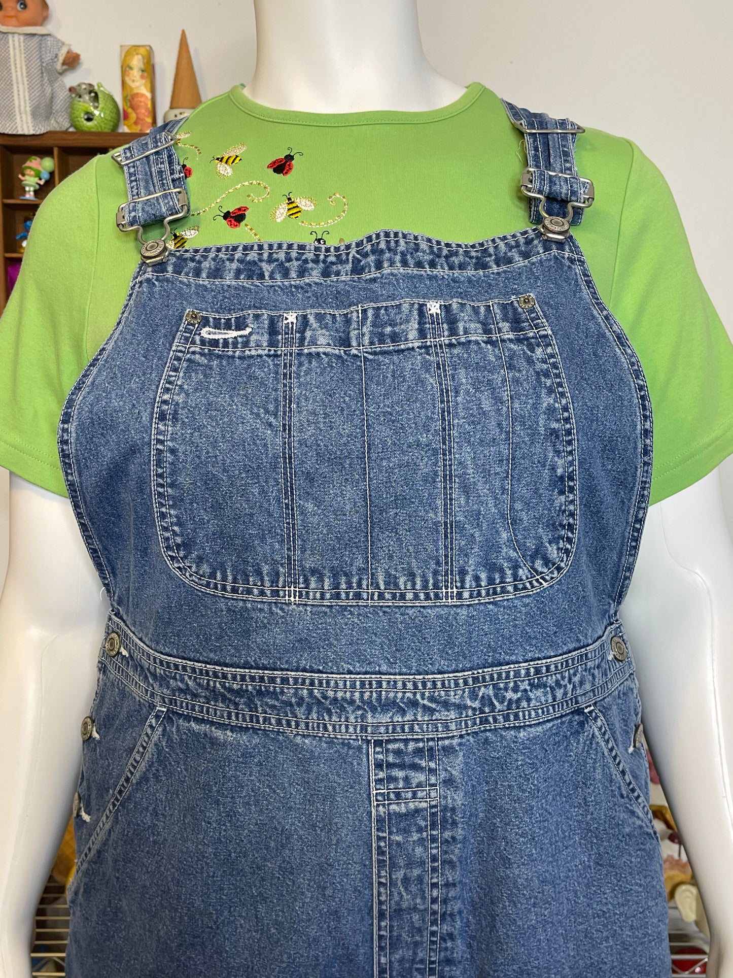 Vintage  2000s Medium Wash Gap Denim Overalls Sz XXL