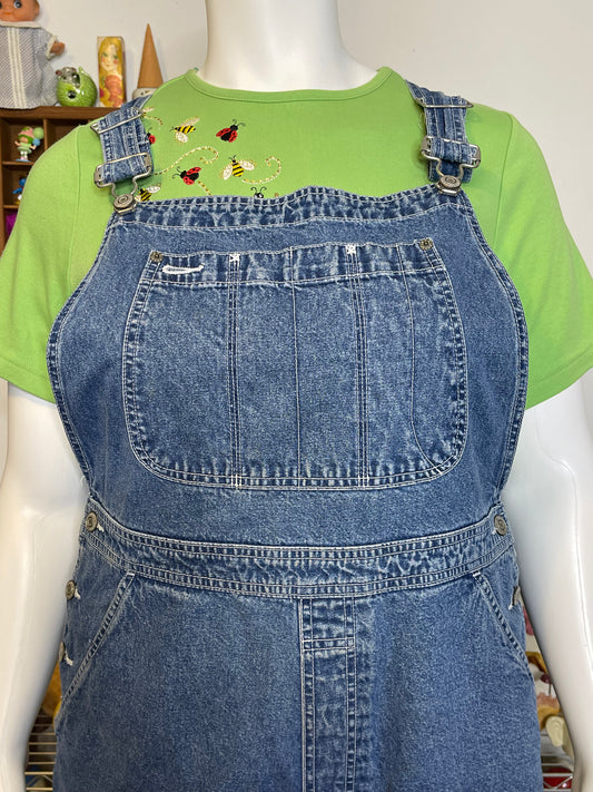 Vintage  2000s Medium Wash Gap Denim Overalls Sz XXL