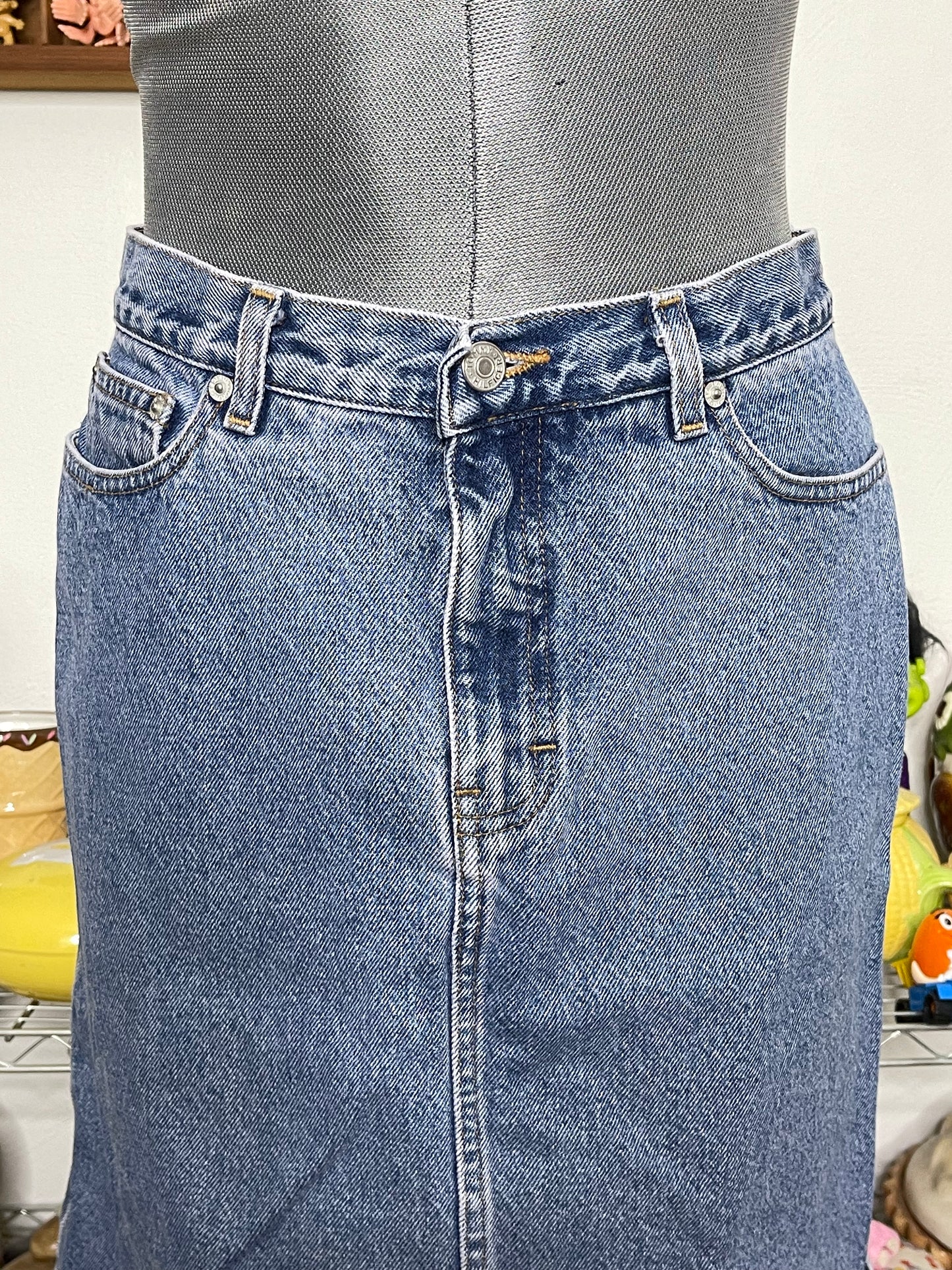 Vintage 2000s Tommy Hilfiger Denim Skirt Sz 8