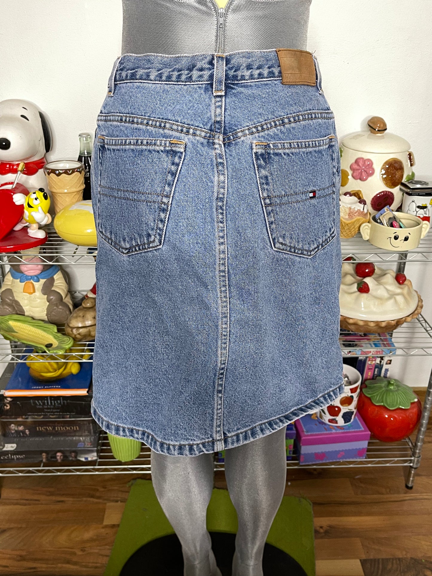 Vintage 2000s Tommy Hilfiger Denim Skirt Sz 8