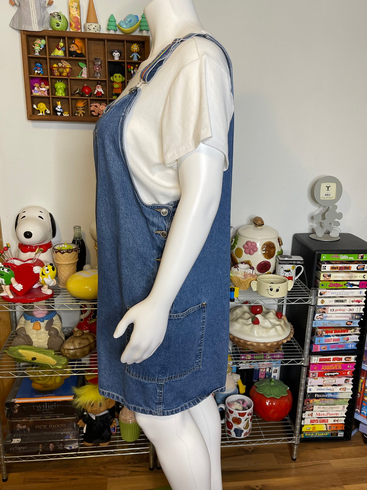 Vintage Plus Size Route 66 Rainbow Denim Overalls Sz 24W