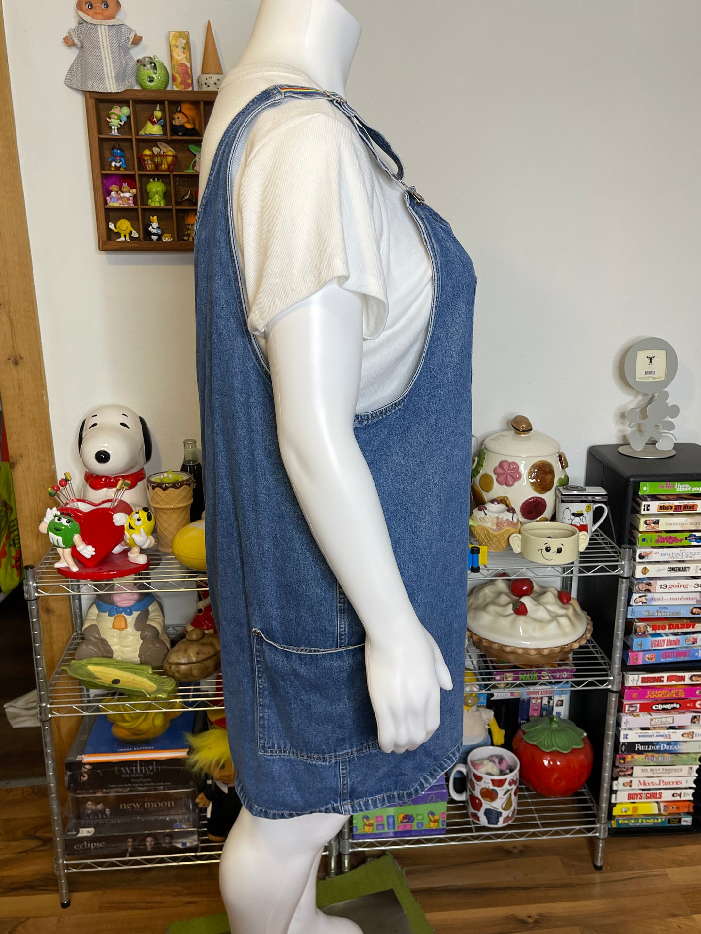 Vintage Plus Size Route 66 Rainbow Denim Overalls Sz 24W