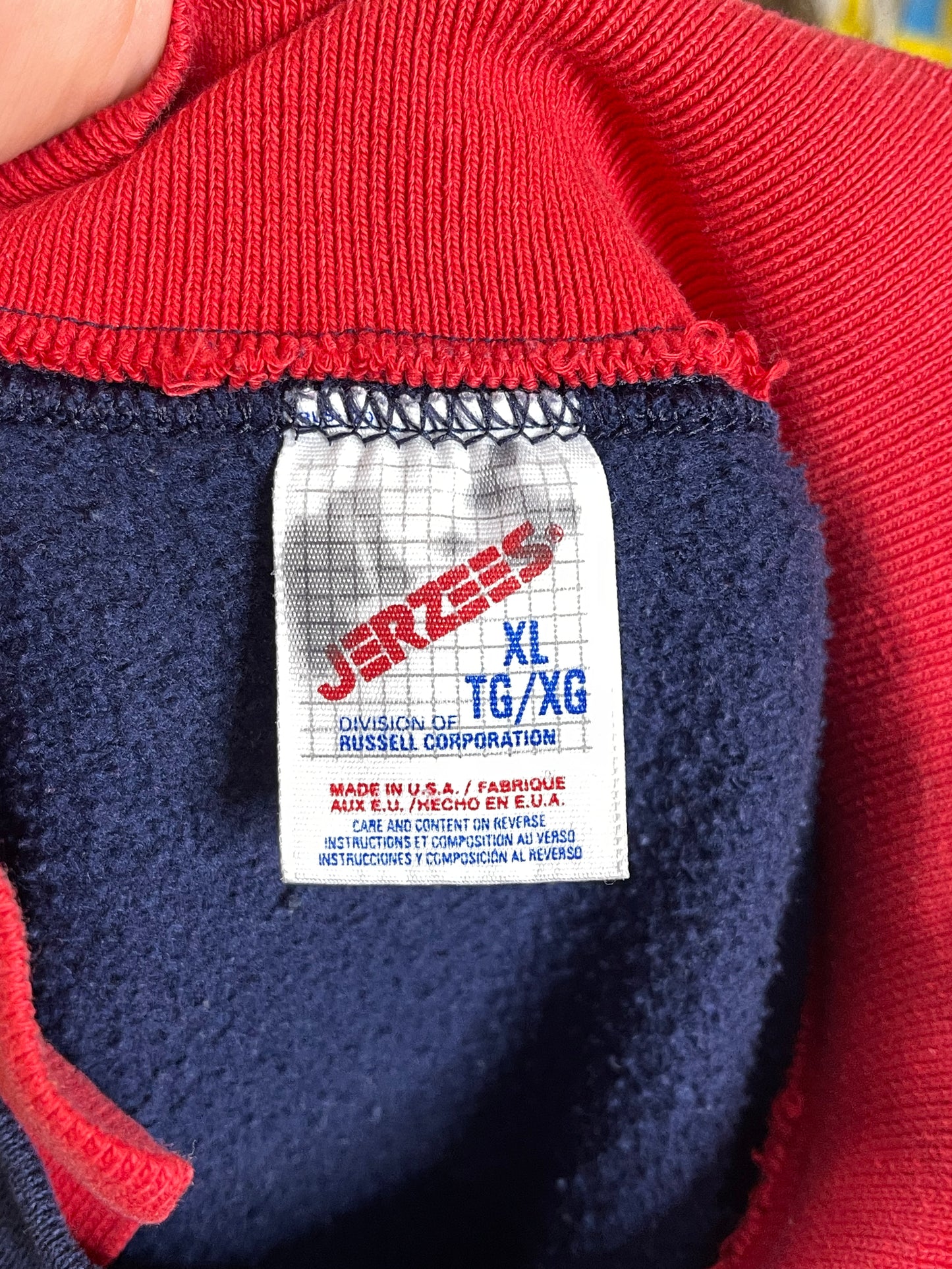 Vintage 90s Patchwork Strawberry Crewneck Sweater Sz XL