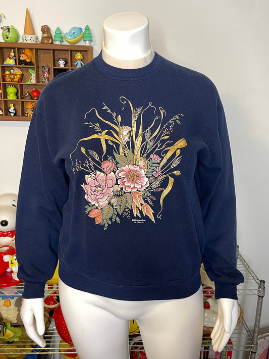 90s Fall Field Mouse Graphic Crewneck Sweater Sz L
