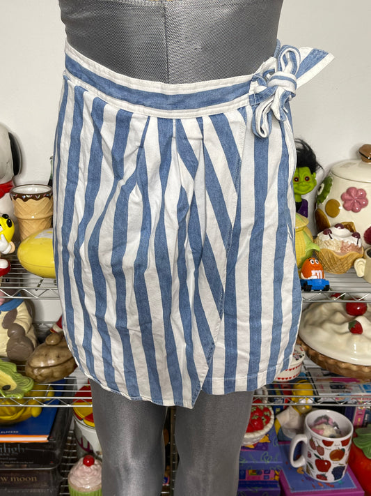 Vintage 90s Striped Mini Skort Sz S