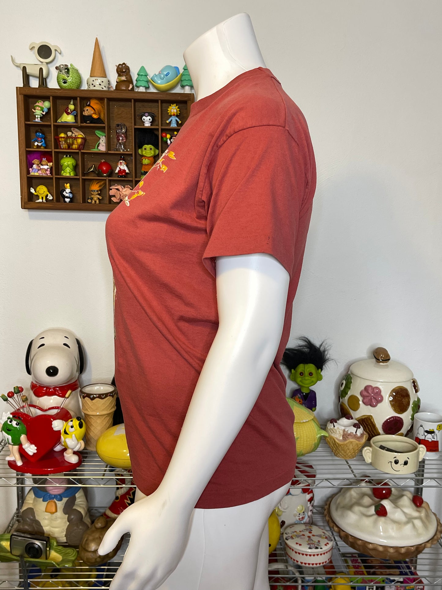 Vintage 90s Fall Bear Graphic Tee Sz L