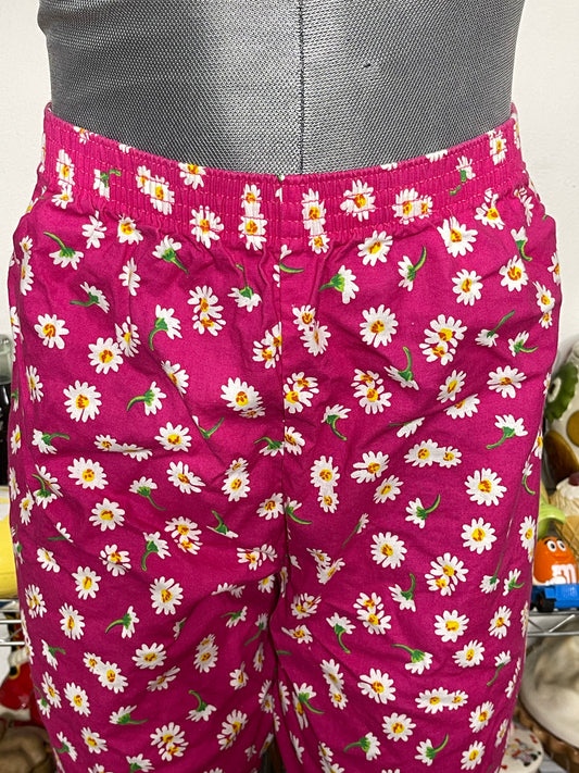 Vintage 90s Pink Boxer Style Flower Print Shorts Sz XL