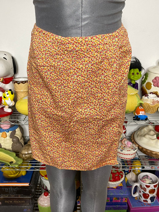 2000s LizSport Orange Floral Print Skort Sz 6