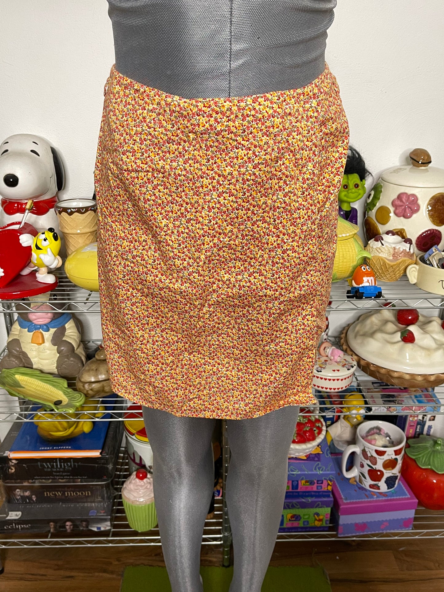 2000s LizSport Orange Floral Print Skort Sz 6