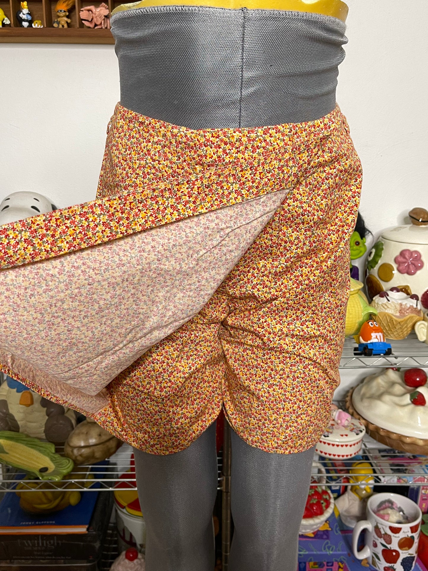 2000s LizSport Orange Floral Print Skort Sz 6