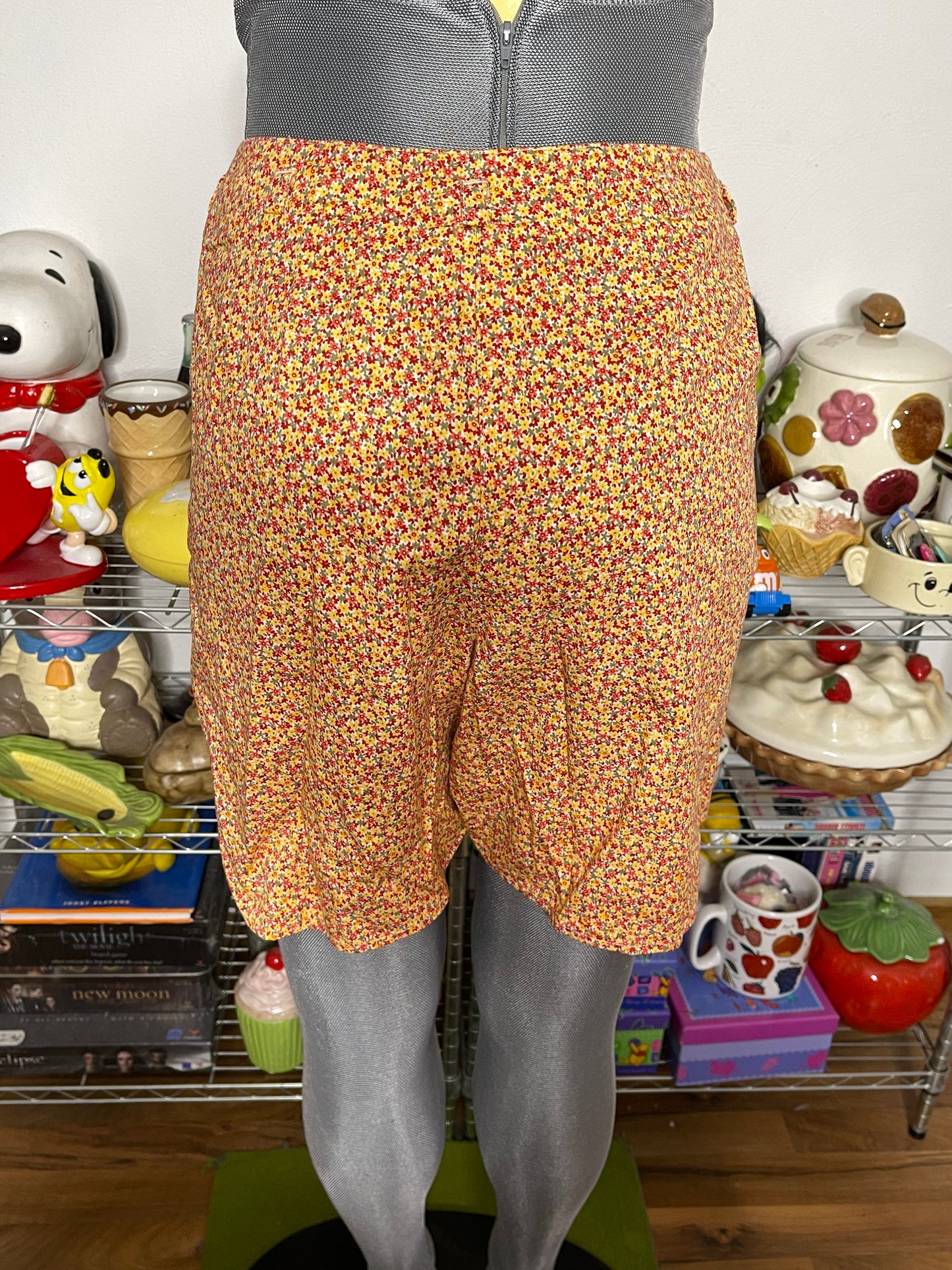 2000s LizSport Orange Floral Print Skort Sz 6