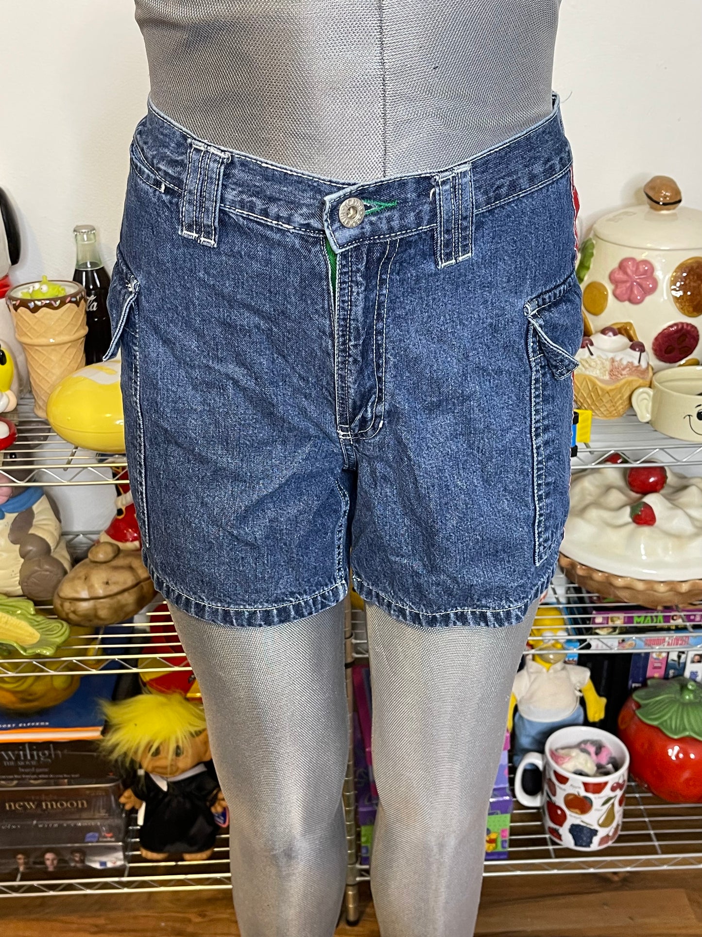 Vintage 2000s Tommy Hilfiger Denim Cargo Shorts Sz 5 27in