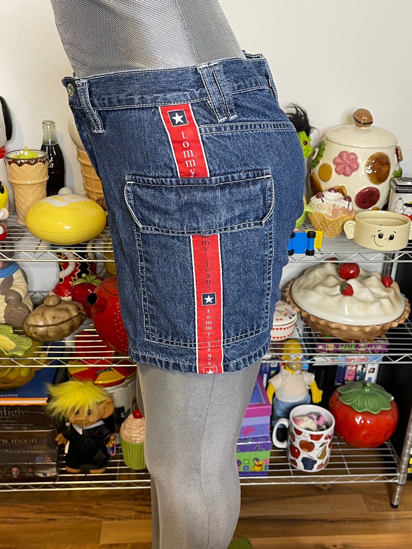 Vintage 2000s Tommy Hilfiger Denim Cargo Shorts Sz 5 27in