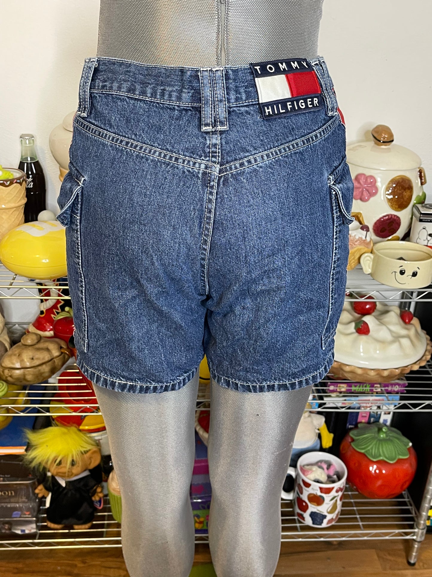 Vintage 2000s Tommy Hilfiger Denim Cargo Shorts Sz 5 27in