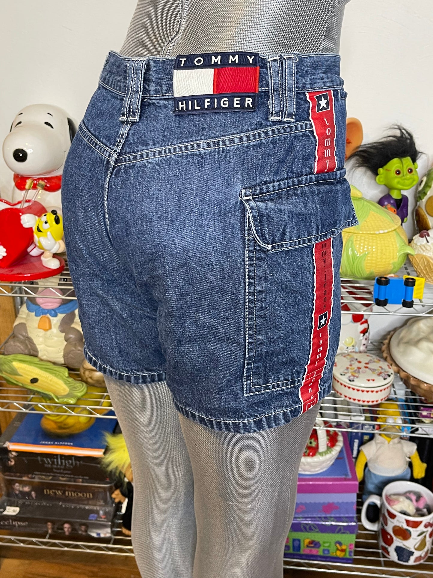 Vintage 2000s Tommy Hilfiger Denim Cargo Shorts Sz 5 27in