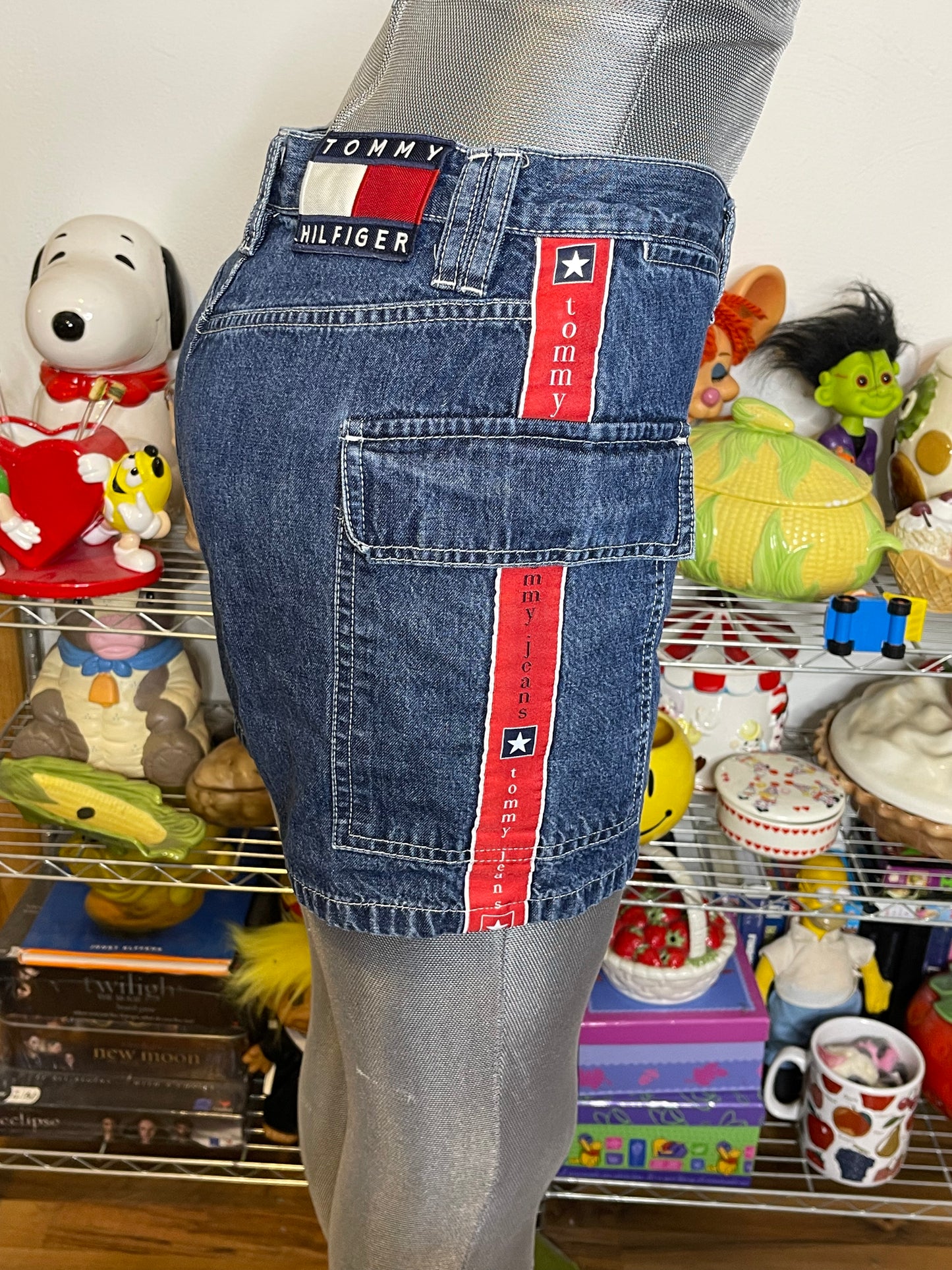 Vintage 2000s Tommy Hilfiger Denim Cargo Shorts Sz 5 27in