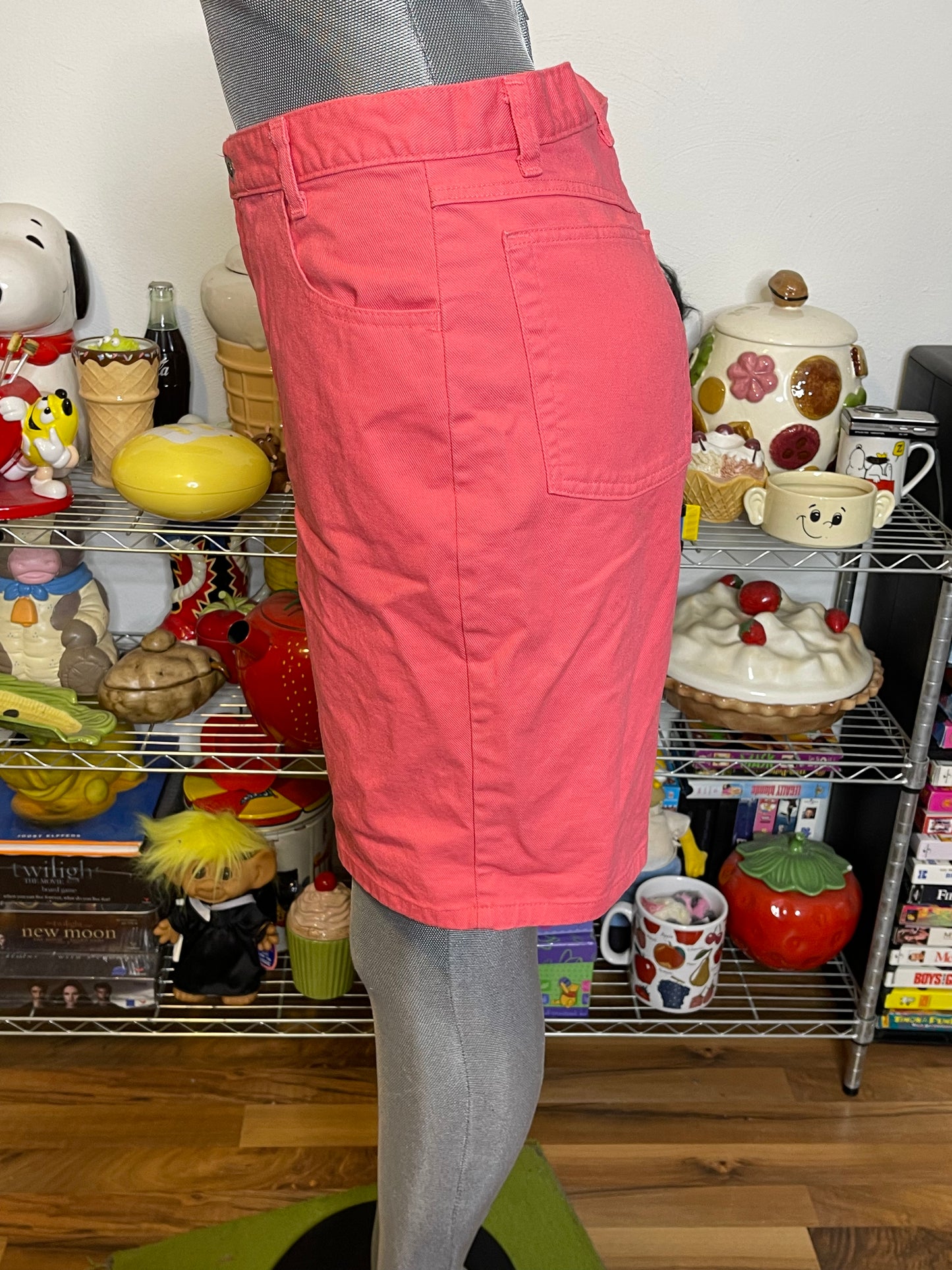 Vintage 90s Warm Pink High Waisted Bermuda Shorts Sz 11 28in