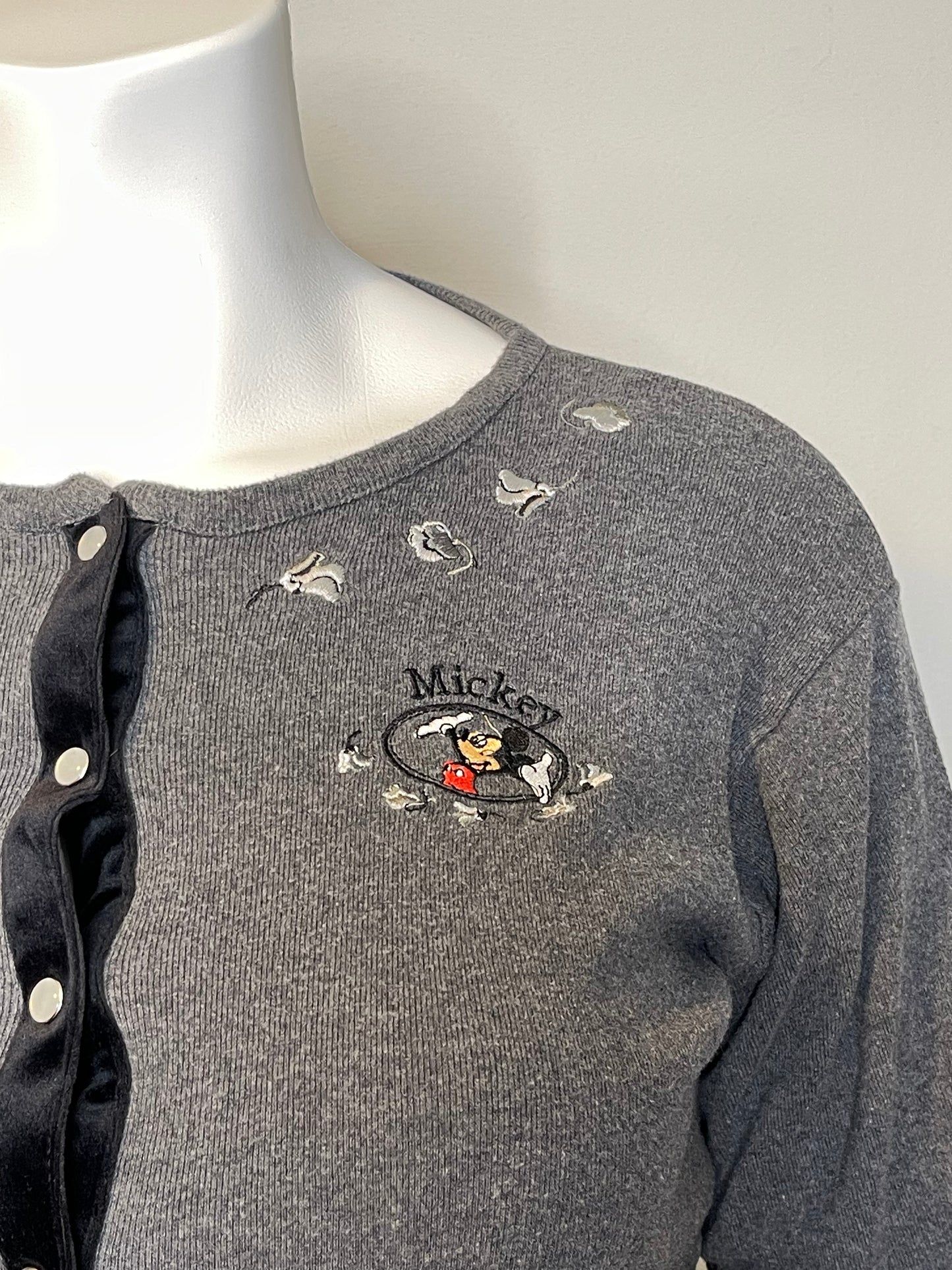 Vintage 90s Mickey Mouse Light Weight Cardigan Sz L