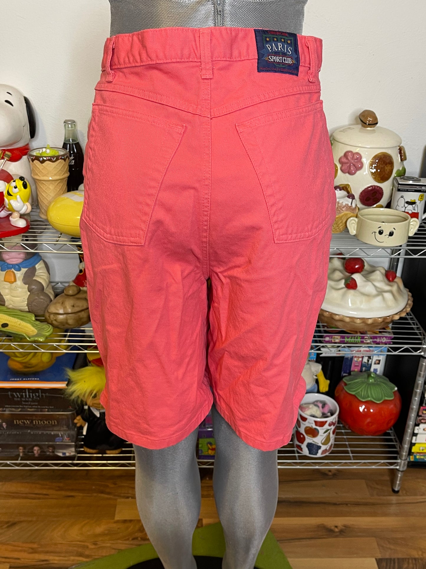 Vintage 90s Warm Pink High Waisted Bermuda Shorts Sz 11 28in
